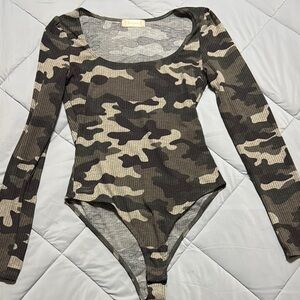 Camouflage Long Sleeve Bodysuit